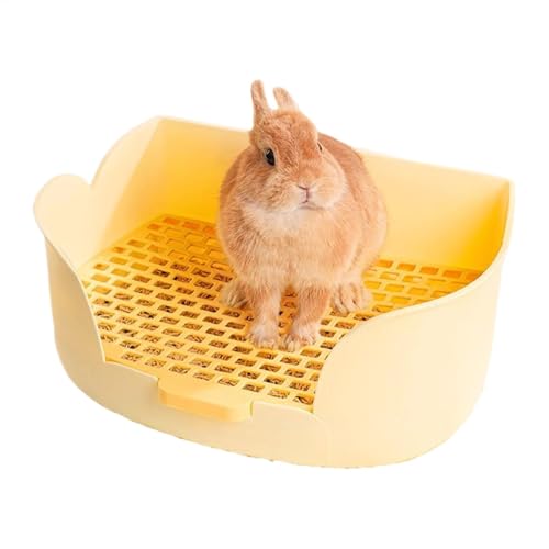 Bunny Müllbox, Frettchen Katzentoilette | Spray-Sof-Müllbox-Hasenbettwäsche mit halbvergesseltem Design | Kleine Tierart, Trainingstoilettenpfanne für Familie, Freunde, Zuhause von Generisch