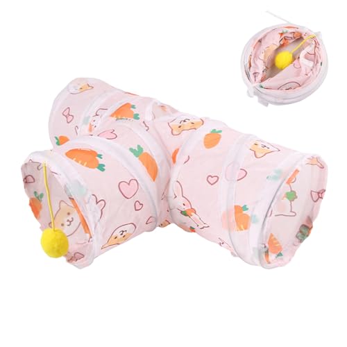 Bunny Tunnel für Kaninchen Innenräume, Tiertunnel - Innenhäuser Peekaboo Pipe | Faltbare Tunnel Cartoon Bunny Hiding Tube Aktivitätsspielzeug für Zwergkaninchen, Hamster, Kätzchen Bunny Tunnel für Kaninchen Innenräume, Tiertunnel - Innenhäuser Peekaboo Pipe | Faltbare Tunnel Cartoon Bunny Hiding Tube Aktivitätsspielzeug für Zwergkaninchen, Hamster, Kätzchen von Generisch