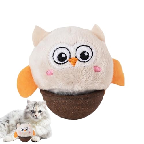 Cat Ball Teaser, Interactive Cat Toy, Plush Owl Cat Toy, Auto-Balancing Pet Toy, Cat Grass Companion Toy, Cat Entertainment Toy, Cat Entertainment Toy, Bedroom Cat Plaything, Courtyard Cat Toys von Generisch