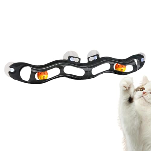 Cat Ball Track, Window Mount Teaser Toy with Suction Cup, Suction Cup Cat Track, Physical Stimulation Cat Toy, Track Roll Cat Toy for Physical and Mental Stimulation Promotes Play and Activity von Generisch