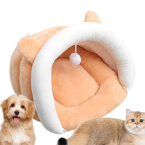 Cat Bed Cave, Semi Enclosed Slipper Shaped Hideaway, 17.72x13.78in Hangable Ball, Small Dog Cave Bed, Cozy Cats Tent for Puppy, Kitten, Comfortable Resting von Generisch