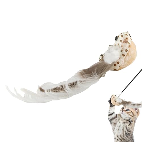 Cat Bird Toy - Cat Teaser | Katzenspielzeug | Interaktives Katzenspielzeug, Nachfüllungen Feder Vogel Katze Teaser Stick Spielzeug, Interaktive Katze Teaser, Kätzchen Kauen Sticks Ersatz, von Generisch