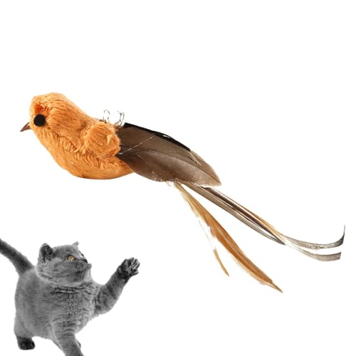 Cat Bird Toy - Cat Teaser | Katzenspielzeug | Interaktives Katzenspielzeug, Nachfüllungen Feder Vogel Katze Teaser Stick Spielzeug, Interaktive Katze Teaser, Kätzchen Kauen Sticks Ersatz, von Generisch