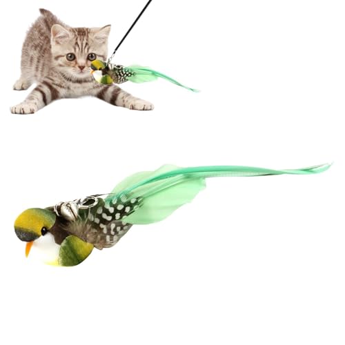 Cat Bird Toys, Nachfüllungen Feder Vogel Katze Stick Spielzeug, Interaktive Katze Teaser, Handgemachtes Katzenspielzeug, Vogel Kätzchen Spielzeug, Katze Lustiger Stick, Kätzchen Sticks Ersatz für von Generisch