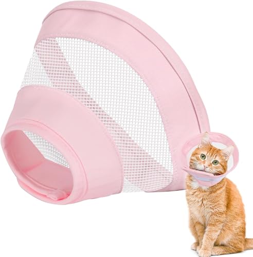 Cat Cone, weiche Katze Kegel Kragen zu stoppen Lecken und Kratzen Wunden, einstellbare E-Halsband nach der Operation für Katzen, Mesh Recovery Elizabethan Kragen für Katzen, Kätzchen von Generisch