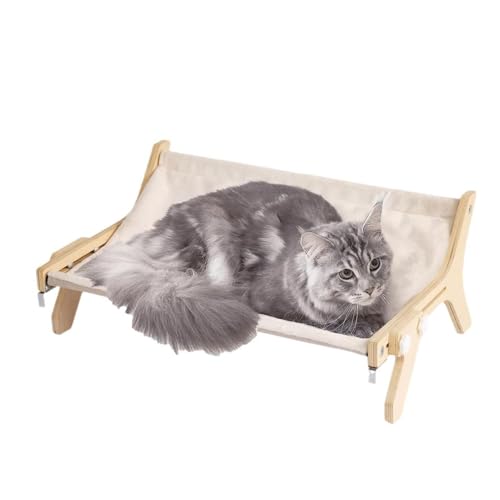 Cat -Fensterbarsch, Holzhängemattenbett, Haustier ruhender Sitz, maschinenwaschbarer, doppelseitiges Design, 58,92 cm, für Haushalte von Generisch