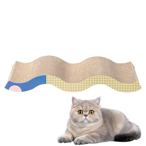 Cat Scratching Board, Kitten Grinding, Lounge Scratcher Furniture Protection, Pad Cats Non-Slip Bed, Corrugated Paper for Small Medium Pet Scratching Post, 22.44x9.84x2.95 Inches von Generisch