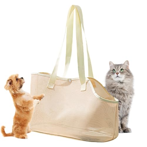 Cat Shoulder Carrier, Breathable Mesh Small Dog Tote Bag, Lightweight Pet Shoulder Pack with Escape-Proof Design for Walking Travel Hiking Daily Outing, Portable Sling Cats Puppies Rabbits Cat Shoulder Carrier, Breathable Mesh Small Dog Tote Bag, Lightweight Pet Shoulder Pack with Escape-Proof Design for Walking Travel Hiking Daily Outing, Portable Sling Cats Puppies Rabbits von Generisch
