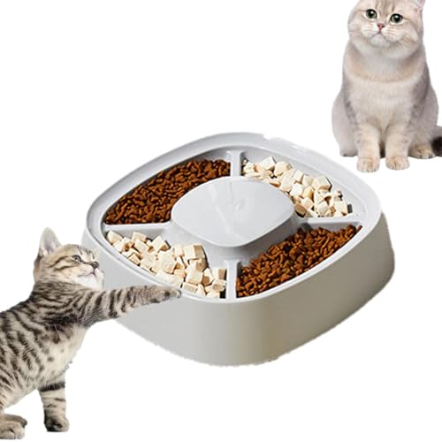 Cat Slow Feeder Nassfutter, Slow Feeder für Katzen | Langsamer Futternapf für Haustiere mit erhöhtem Rand und höheren Kanten,Cat Puzzle Feeder Safe verhindert übermäßiges Fressen. Welpentraining für K von Generisch