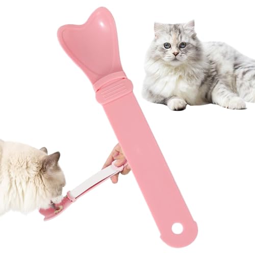 Cat Strip Squeeze Löffel, Cat Strip Squeezer - Herzförmiger Katzenlöffel, Katzen-Snack-Schaufel, Streifen-Quetschlöffel - Tragbarer Katzenfutterlöffel mit weitem Mund, Katzenfutterspender zum Füttern von Generisch