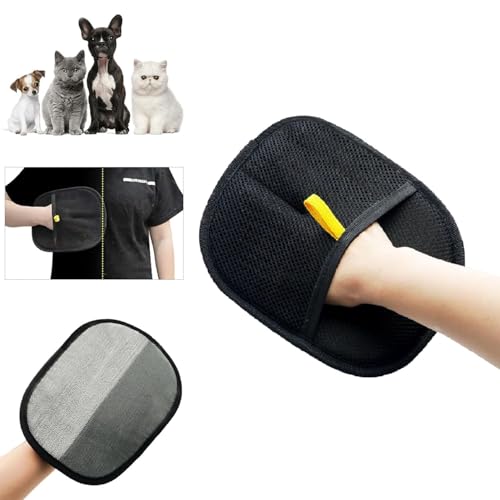 CeleryPets Doppelseitiger Pflegehandschuh, CeleryPets Haarentferner, Tierhaarentferner-Handschuhe für Hund & Katze, zum Waschen, Entfilzen, Pflegen (1pcs) von Generisch