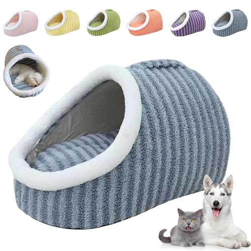 Chewie Cozy Dog Nest, Cozy Hideaway Pet Bed, Chewie Cozy Dog Bed, Cozy Cave Dog Bed, Dog Bed with Cover Cave, Soft Pet Slipper Cave Bed for Small Medium Dogs and Cats (Large,Blue) von Generisch