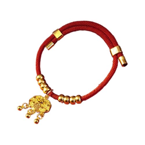 Chinesisches Neujahrs-Haustierhalsband, verstellbares chinesisches Haustierhalsband, Langlebigkeitsverschluss, Neujahrskette, , rotes Haustierhalsdekor für Katzen, Kätzchen, Welpen, von Generisch