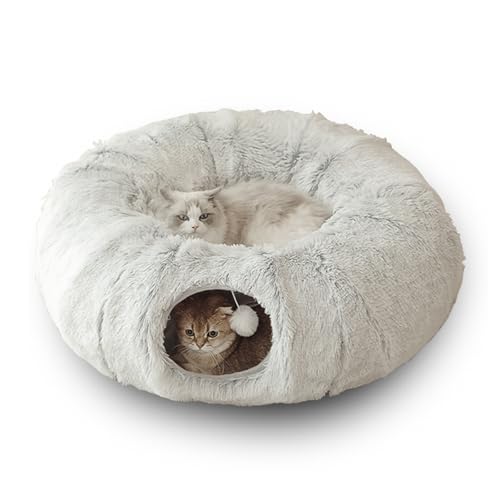 Circular Cat Tunnel Christmas Tree Skirt, Christmas Tree Cat Tunne, Cat Tunnel Bed Under Christmas Tree, Cat Tunnels for Indoor Cats, Multifunctional Large Cat Tunnel (B) von Generisch