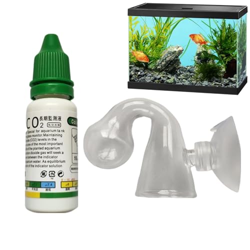 Co2 Glass Drop Checker Kit - Co2 Drop Checker mit Lösung | Funktionales Aquarium Co2 Kit | Schnellster Co2 Drop Checker für Co2 System, Aquarium Tank | Co2 Indikator Lösung Drop Checker von Generisch