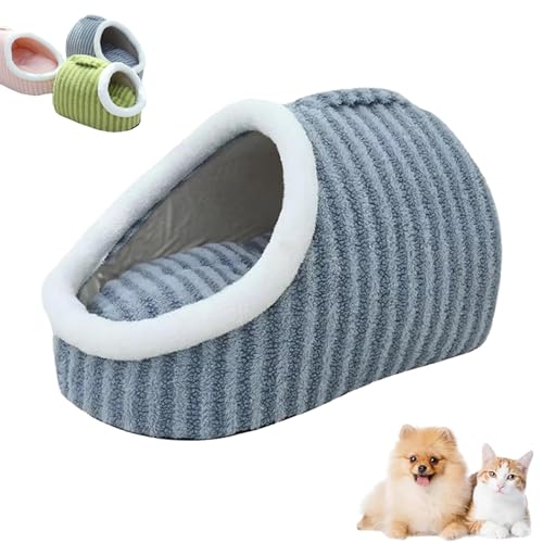 Cozy Hideaway Haustierbett, gemütliches Höhlen-Hundebett, Zentric Hideaway Hundebett für kleine, mittelgroße Hunde und Katzen (Blau, S unter 3,9 kg) von Generisch