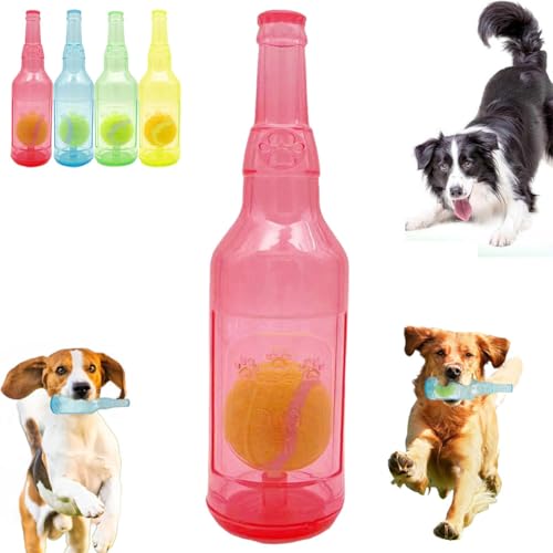 Crunchnplay Flaschenspielzeug, Zentric Crunch Play Flasche Spielzeug, Flasche Kauspielzeug für Hunde, Wasserflasche Spielzeug für Hunde, Kunststoff Flasche Spielzeug für Hunde, Hundespielzeug von Generisch