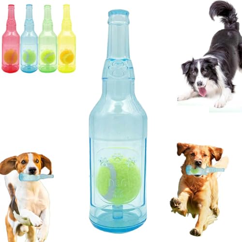 Crunchnplay Flaschenspielzeug, Zentric Crunch Play Flasche Spielzeug, Flasche Kauspielzeug für Hunde, Wasserflasche Spielzeug für Hunde, Kunststoff Flasche Spielzeug für Hunde, Hundespielzeug von Generisch