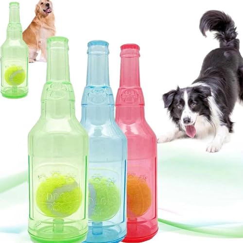 Crunchnplay Flaschenspielzeug, Zentric Crunchnplay Flaschenspielzeug, Flaschenkauspielzeug für Hunde, Zentric Shop, Flaschenspielzeug für Hunde, Quetsch-Buddy Spielflasche, Hundespielzeug, von Generisch