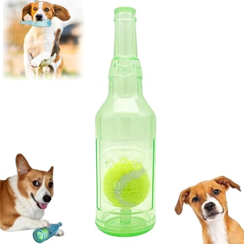 Crunchnplay Flaschenspielzeug, Zentric Shop Flaschenspielzeug für Hunde, Flasche Kauspielzeug für Hunde, Wasserflasche Spielzeug für Hunde, Flaschenspielzeug mit Ball für Hunde, Hundespielzeug von Generisch