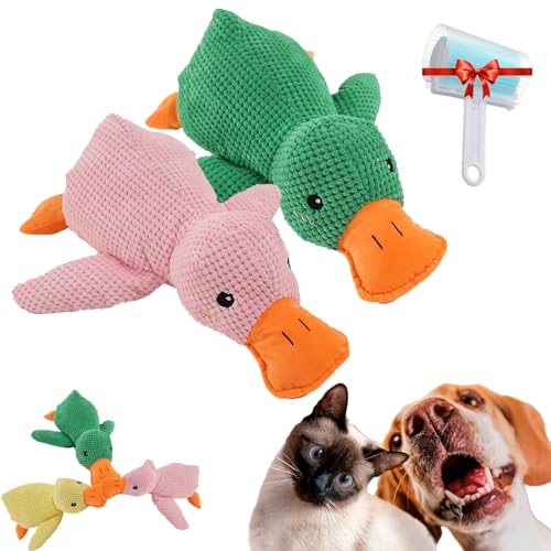 Cuddleduck - Die Kuschelente Gegen Stress, Anti Stress Ente Hund, Anti Stress Ente FüR Hunde, Antistressente FüR Hunde, Pfotenmond Anti Stress Ente (2PCS-B, S) von Generisch