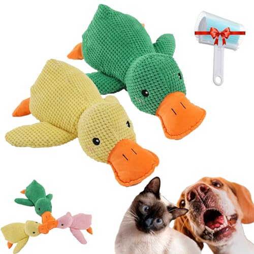 Cuddleduck - Die Kuschelente Gegen Stress, Anti Stress Ente Hund, Anti Stress Ente FüR Hunde, Antistressente FüR Hunde, Pfotenmond Anti Stress Ente (2PCS-C, S) von Generisch