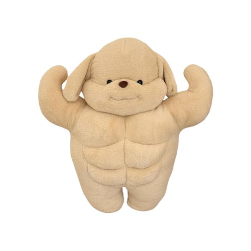 Cute Dog Plush, Soft Dog Doll, Plush Puppy Toy, Muscle Chest Toy, Creative Dog Plushie, Stuffed Dog Doll, Puppy Muscle Toy, Soft Muscle Plush, Creative Puppy Doll, Muscle Dog Plushie for Kids von Generisch