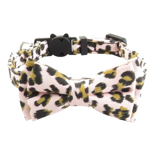 Cute Pet Partner N Ew Product Leopardenmuster Haustierhalsband Katzenhalsband mit Be Ll Katzenhalsring Katze Metall (XS) von Generisch