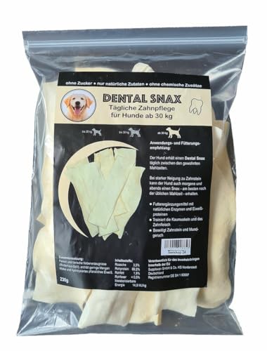 DENTAL SNAX - KAU-Strips - Kaustreifen für Hunde ab 30 kg Futtergänzungsmittel mit natürlichen Enzymen und Eiweiss-Proteinen für EIN gesundes Gebiss von Generisch