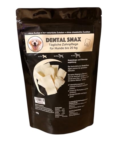 DENTAL SNAX – KAU-Strips – Kaustreifen für Hunde bis 20 kg Futtergänzungsmittel mit natürlichen Enzymen und Eiweiss-Proteinen für EIN gesundes Gebiss von Generisch