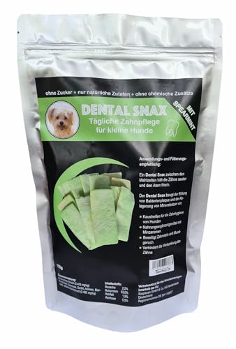 DENTAL SNAX - KAU-Strips - Kaustreifen für die tägliche Zahnpflege für kleine Hunde mit Spearmint für einen frischen Atem - 150g von Generisch