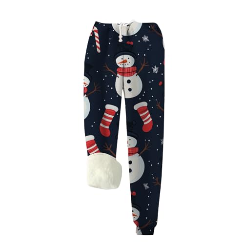 Damen Baggy Jogginghose Weihnachtsmotiv Sweathose Mit Kordelzug Bequeme Kuschelhose Warme Elastische Taille Weihnachtshose Klassische Winterhose Geschenke Für Frauen von Generisch