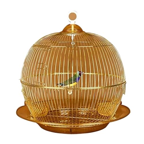 Deko Vogelkäfig Sittiche Schaukel Trinkbrunnen Elegant Golden Papagei Gras Nest Stick Kleidung Kit Flugkäfig von Generisch