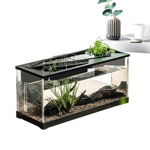 Desktop-Aquarium – Hydrokultur-Pflanzung, transparentes Acryl-Schreibtisch-Aquarium – Schreibtisch-Aquarium mit Luftpumpe und Sauerstoffversorgung für , Schildkröten und Reptilien von Generisch