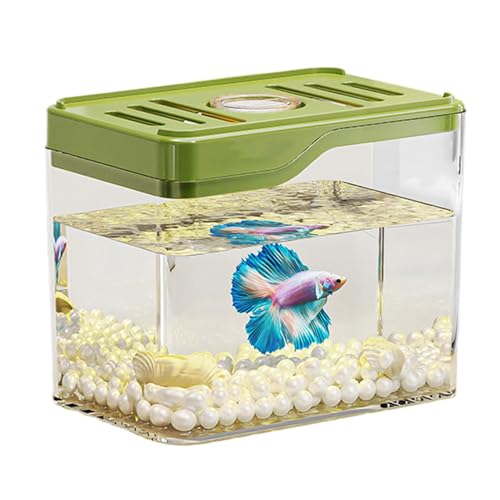 Desktop Fish Tank, Lightweight Sturdy Fish Tank, Colorful LED Lights, PP+PC Unique Room Decor, Perfect Family, Friends, And Colleagues, For Home Or Office, 4.72x3.15x3.94 in Desktop Fish Tank, Lightweight Sturdy Fish Tank, Colorful LED Lights, PP+PC Unique Room Decor, Perfect Family, Friends, And Colleagues, For Home Or Office, 4.72x3.15x3.94 in von Generisch
