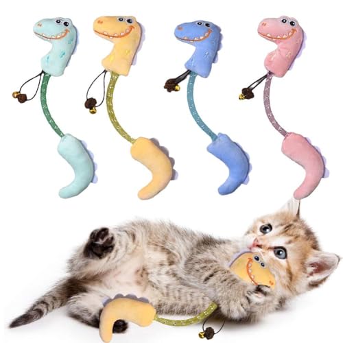 Dinosaurier-Katzenspielzeug für Kätzchen, Beißspielzeug, Katzenspielzeug für Indoor-Katzen, Katzenminze-Spielzeug für Katzen, Kauspielzeug, Kätzchen-Spielzeug von Generisch