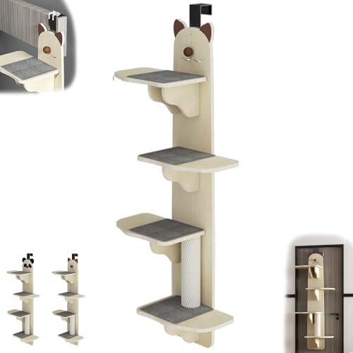 Door Hanging Cat Shelf, Multi Level Door Hanging, Over The Cat Perch & Climber, Over The Tree Climber for Indoor, Pet Jump Shelf (cat) von Generisch