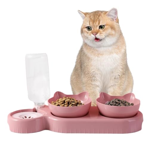 Double Pet Bowl-2-in-1-Haustierwasserfuttermittel, erhöhte Hundekatze Futtergericht | Schwerkraftwasserflaschenfuttermittel, Anti-Rutsch-Basis für kleine Haustiere, Welpen-Essensschale, chaotische Füt Double Pet Bowl-2-in-1-Haustierwasserfuttermittel, erhöhte Hundekatze Futtergericht | Schwerkraftwasserflaschenfuttermittel, Anti-Rutsch-Basis für kleine Haustiere, Welpen-Essensschale, chaotische Füt von Generisch