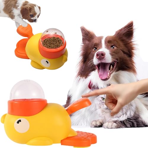 Duck Dog Treat Dispenser, Duck Shape Dog Slow Feeder Toy for Pet Food Dispenser Cats Interaction Treats Feeder for Enrichment and Entertainment (1pcs) von Generisch