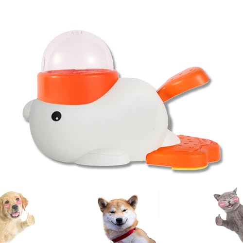 Duck Treat Dispenser, Duck Dog Treat Dispenser, Fun Treats Dispensers for Dogs, 2-in-1 Interactive Dog Puzzle Toy & Slow Feeder (White) von Generisch