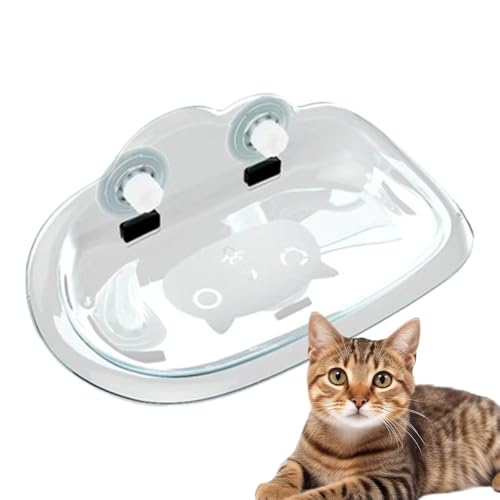 Elevated Cat Perch, No Drill Window Cat Lounge, Suction Cup Cat Shelf, Transparent Cat Window Hammock Seats, 52x32x20cm/20.47x12.59x7.87 Inches for Cats, Kittens Inside von Generisch