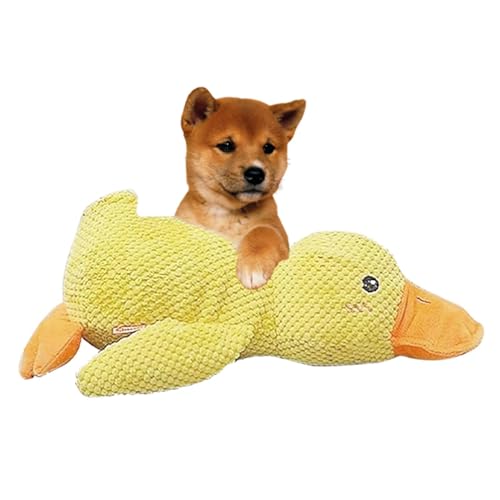 Ente Kuscheltier Für Hunde, Anti Stress Ente Hund, Kauspielzeug Für Welpen, Plüsch Beruhigendes Enten Hundespielzeug, Ente Squeak Für Hunde, Puppy Beruhigungskissen von Generisch