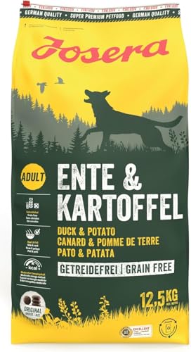 Ente & Kartoffel | 1 x 12,5 kg | Trockenfutter für Hunde | Getreidefrei | Für ausgewachsene Hunde mittlerer und großer Rassen von Generisch