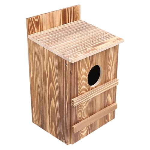 Eulenhaus - Eulenboxen Für Außen | Scheunenvögel Nisten Box Holzvogelhaus | Kreisende Öffnung Easy Montage Large Birdhouse Für Kestrel -Vögel, Einschließlich Befestigungsschrauben von Generisch