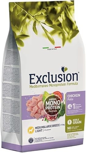 Exclusion Mediterraneo Light Medium/Large Breed Huhn 12 kg von Generisch