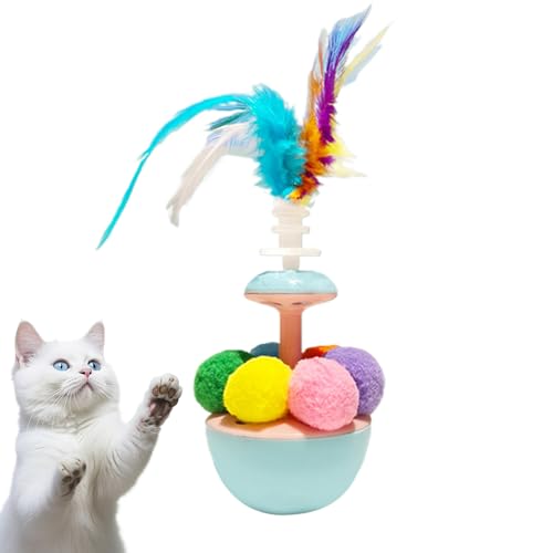 Federball für Katzen, Balance Swing Ball, Tragbare Katzenfeder Interaktives Selbstspiel Langeweile Spielzeug für Outdoor Kätzchen Training Federball für Katzen, Balance Swing Ball, Tragbare Katzenfeder Interaktives Selbstspiel Langeweile Spielzeug für Outdoor Kätzchen Training von Generisch