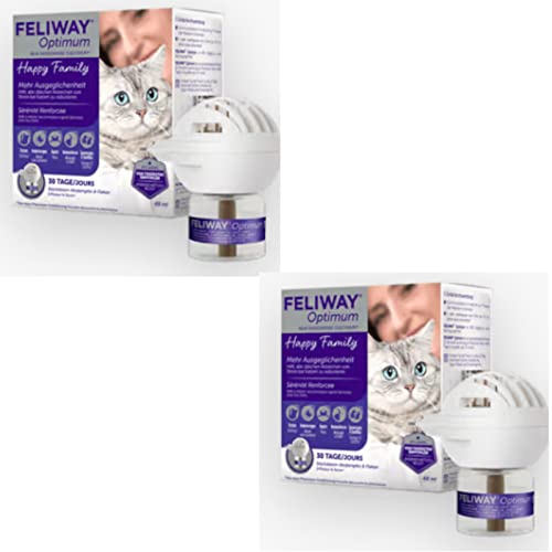 generisch Feliway Optimum Start-Set von Ceva - Doppelpack - 2 x Stecker & 2 x 48ml Flakon von FELIWAY