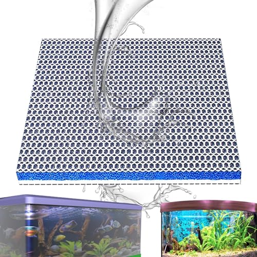 Filtermedia-Pad | Aquarium-Filterpad | Recycling-Filterwatte 6D dicke Baumwolle, Aquarium-Zubehör, recycelbar für Süßwasser- oder Meerwasseraquarien, Teiche von Generisch