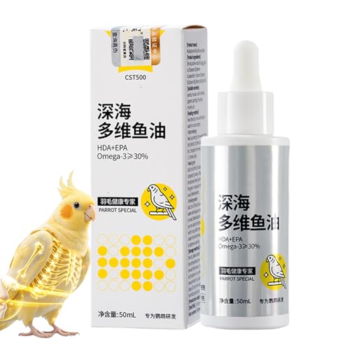 Fischöl Für Vögel | Nymphensittich Schnabel & Knochen Unterstützung 50ml,Vogelernährungsergänzung Fischöl für Unzertrennliche und Nymphensittich-Pflege für Zuhause Garten Innen Außen Reise Männer Fischöl Für Vögel | Nymphensittich Schnabel & Knochen Unterstützung 50ml,Vogelernährungsergänzung Fischöl für Unzertrennliche und Nymphensittich-Pflege für Zuhause Garten Innen Außen Reise Männer von Generisch