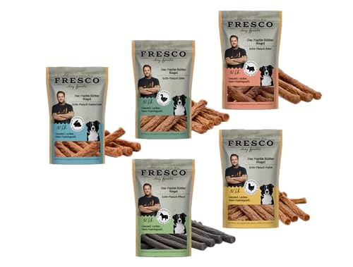 Fresco - Der Martin Rütter Riegel | Probierpaket aus 5 Sorten | Der Echt-Fleisch Monoproteinsnack | 5X 100g von Generisch